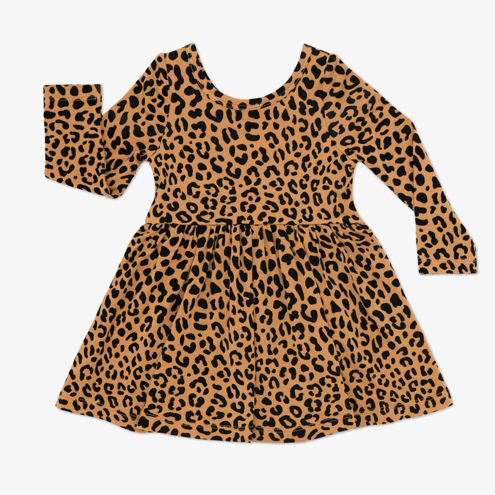 Flat lay image of the Classic Leopard Twirl Dress with Bodysuit