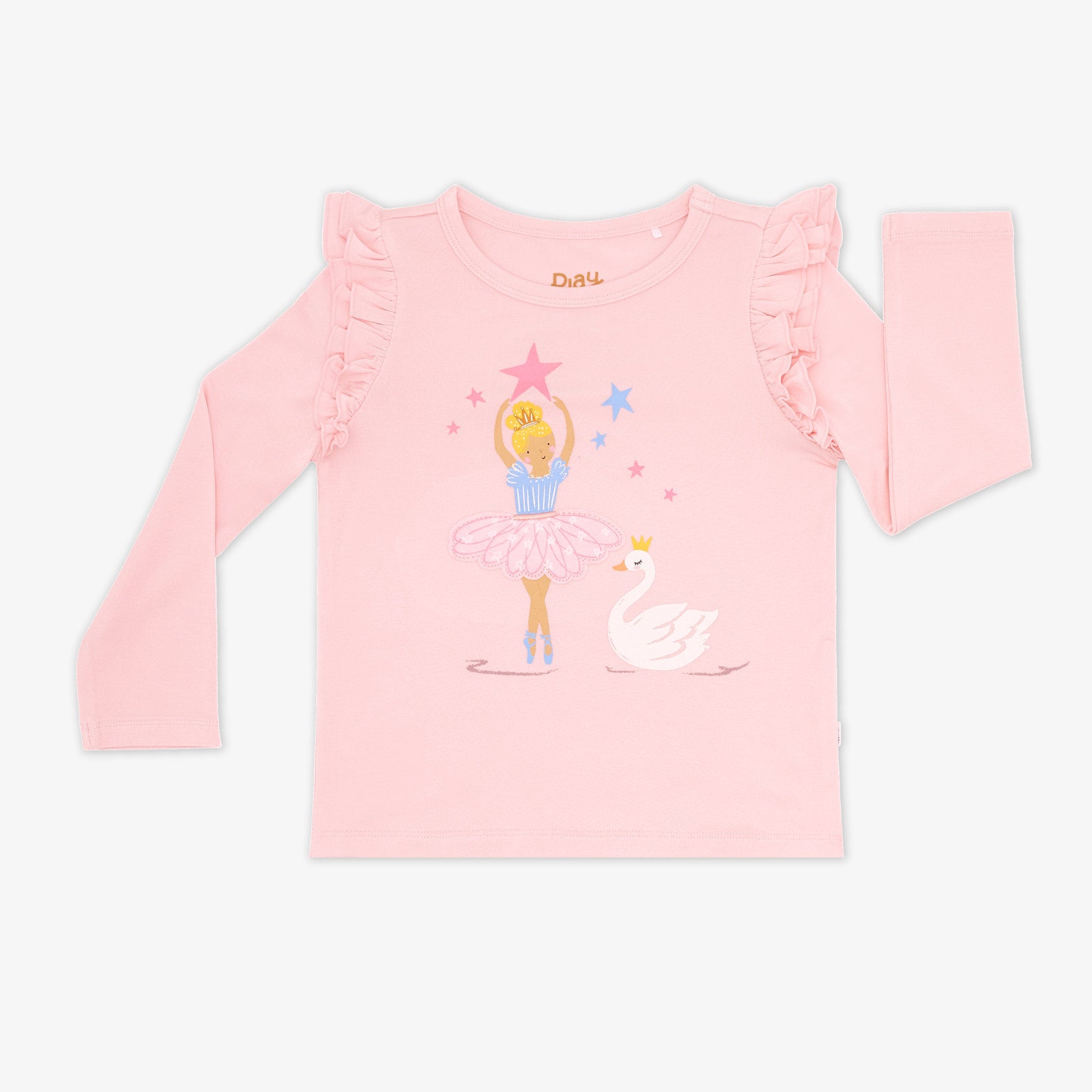 Flat lay image of Prima Pink Flutter Tee