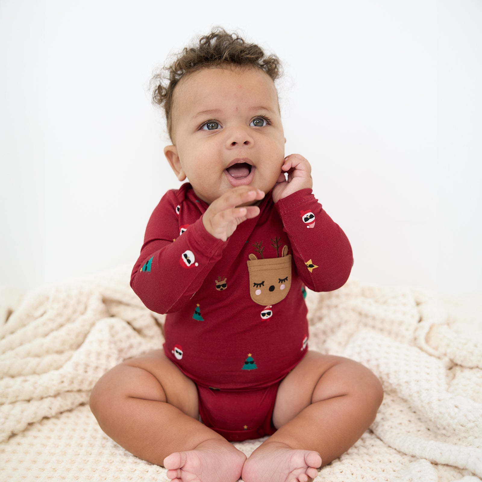 Image of an infant wearing a Cool Christmas Bodysuit