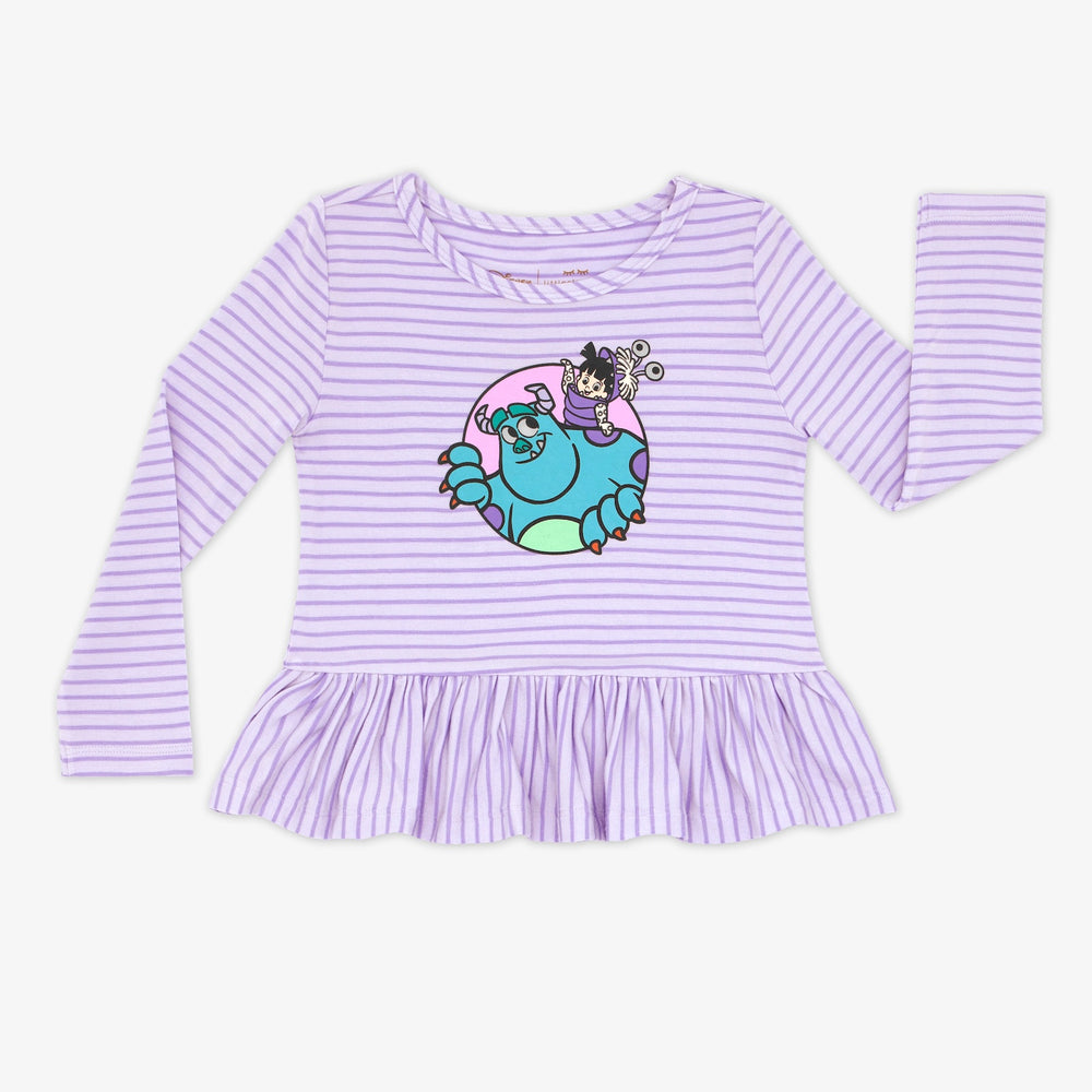 Flat lay image of the Disney Monsters, Inc. Peplum Tee