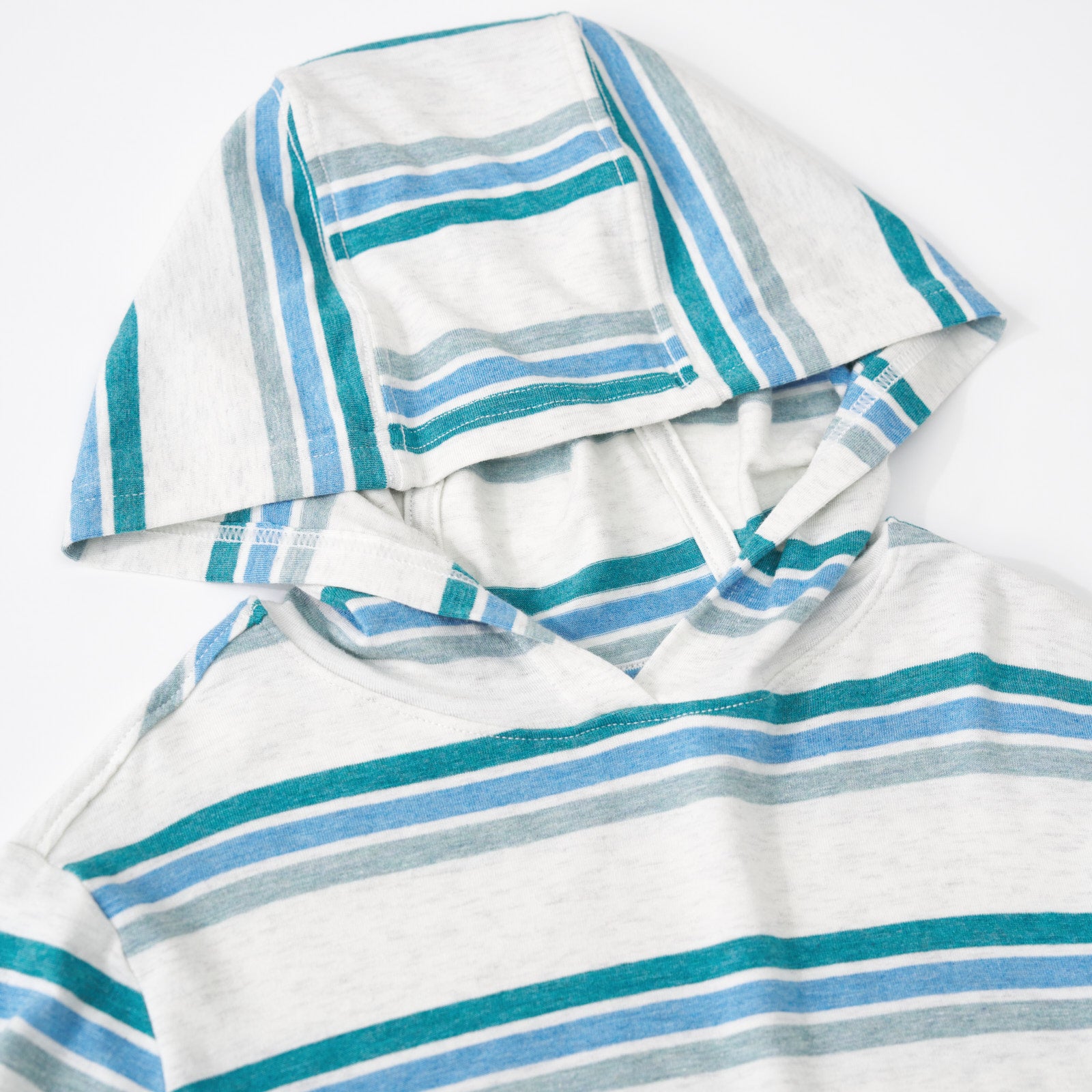 Close up detail shot of the Cool Stripes Relaxed Hooded Tee