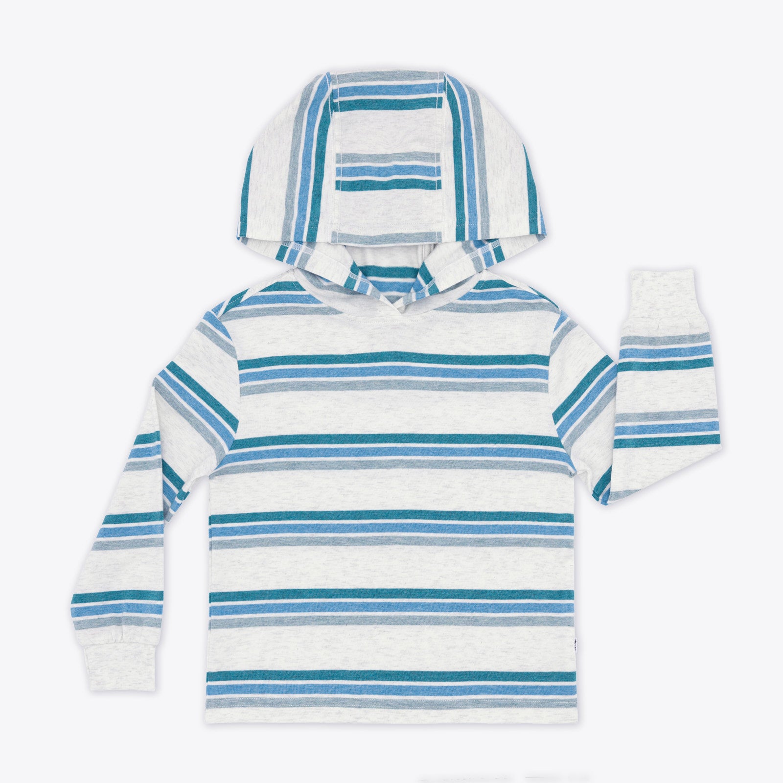 Flat lay image of the Cool Stripes Relaxed Hooded Tee