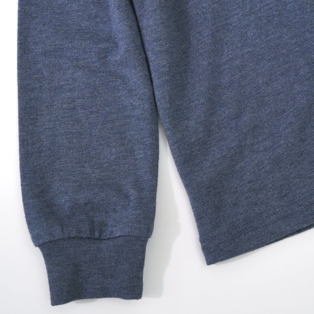 Close up image of a sleeve on a Vintage Navy Relaxed Hooded Tee