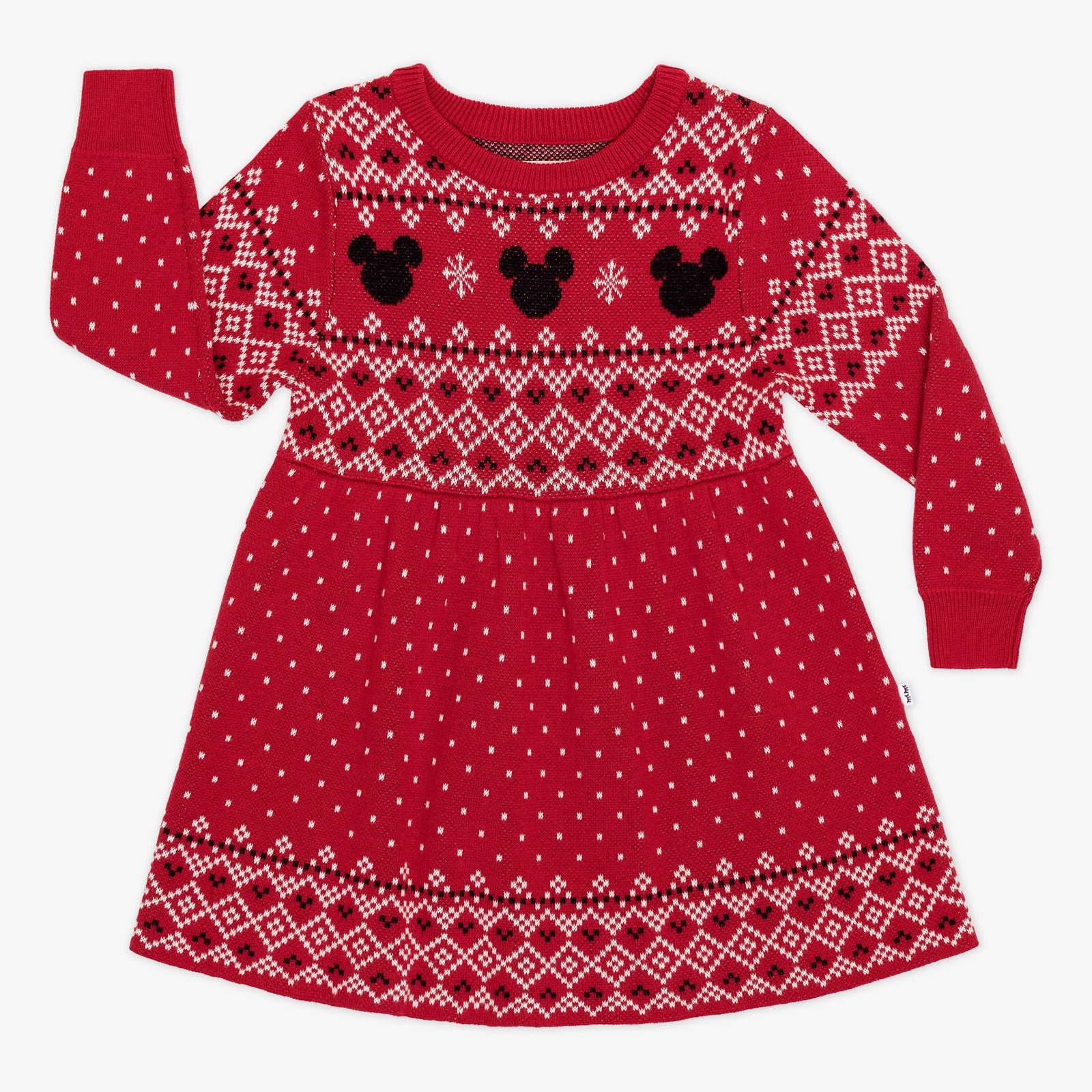 Flat lay image of a Vintage Mickey Fair Isle Sweater Dress