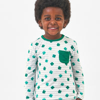 Alternate image of a child wearing a Lucky Stripes pocket tee