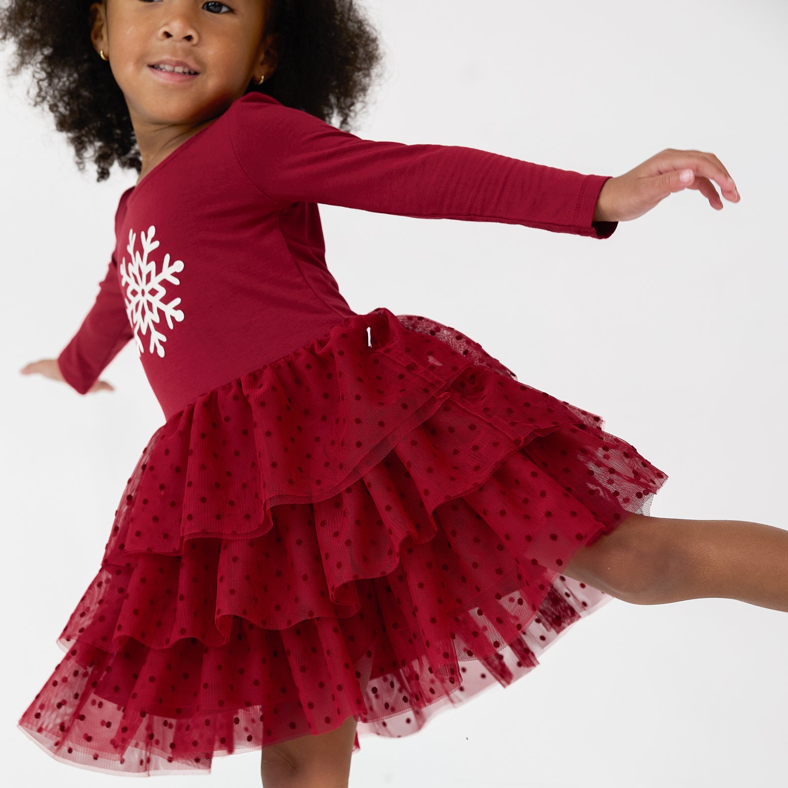 Alternate image of a child wearing a Snowflake Tiered Tutu Dress