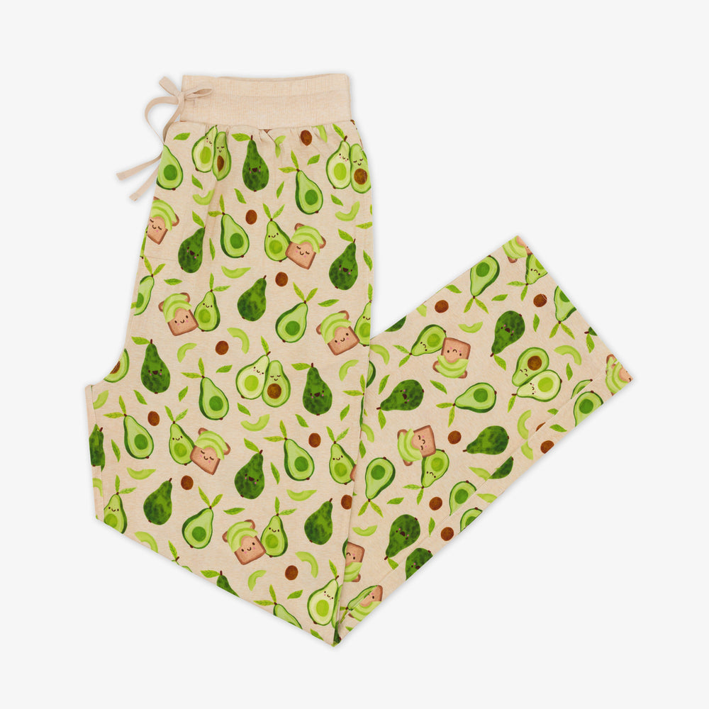 flat lay image of Avocado Toast printed men's pj pants