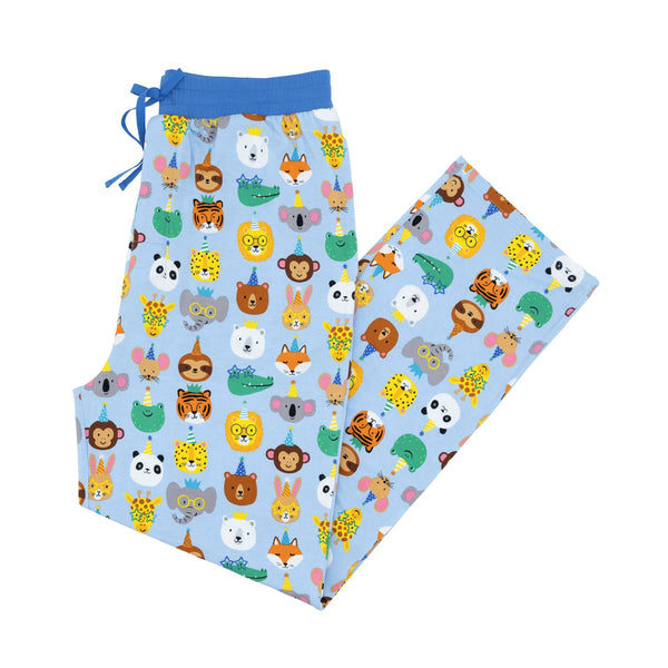 Laydown of Blue Party Pals Men's Pajama Pants