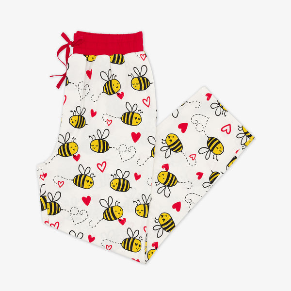 Flat lay image of men's Bee Mine pj pants