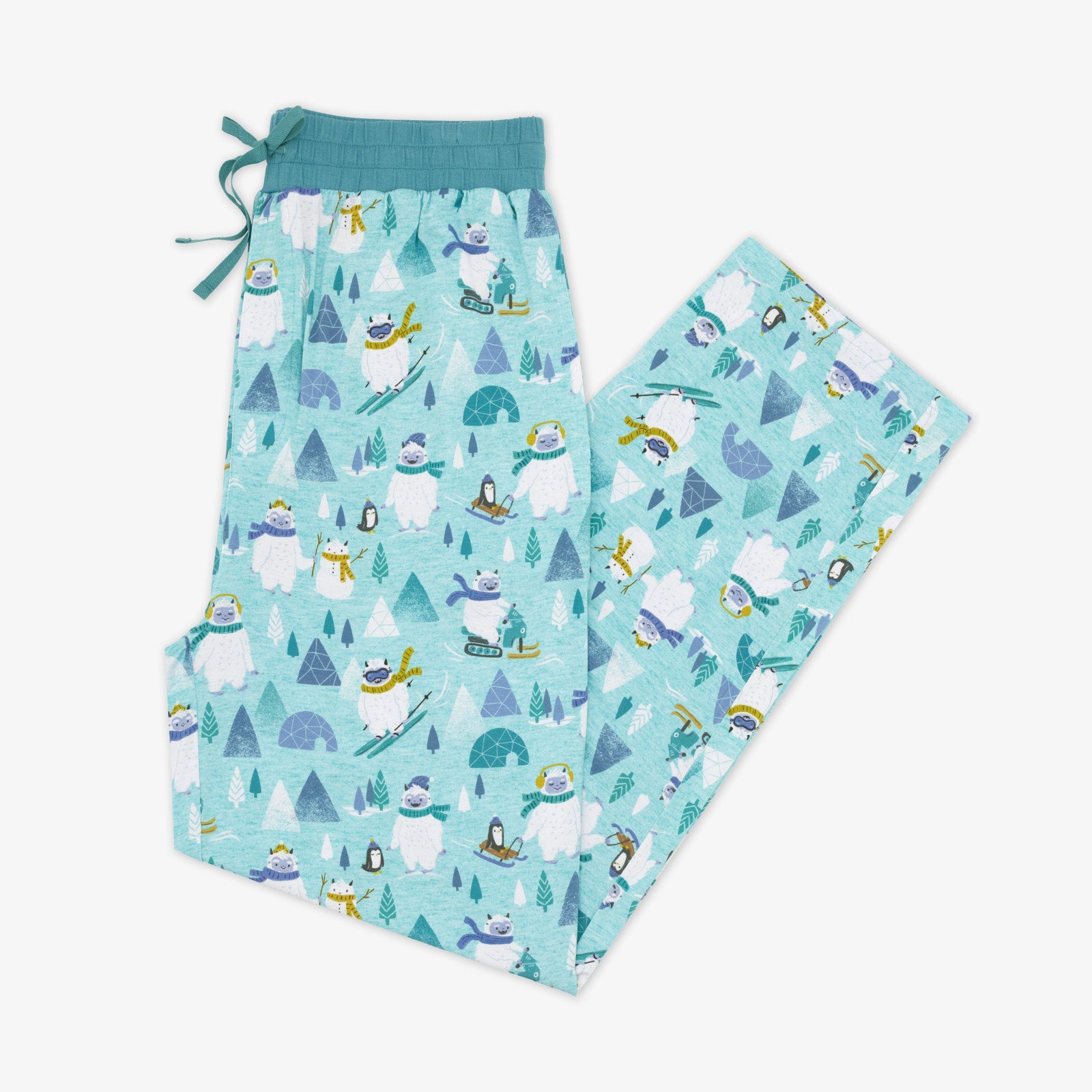 Flat lay image of men's Yeti Snow Day pj pants