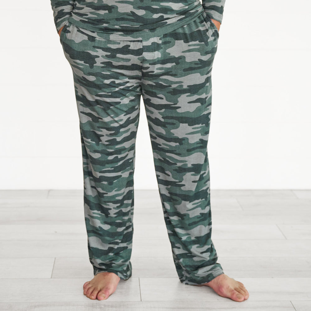 Close up image of the Vintage Camo Men's Pajama Pants