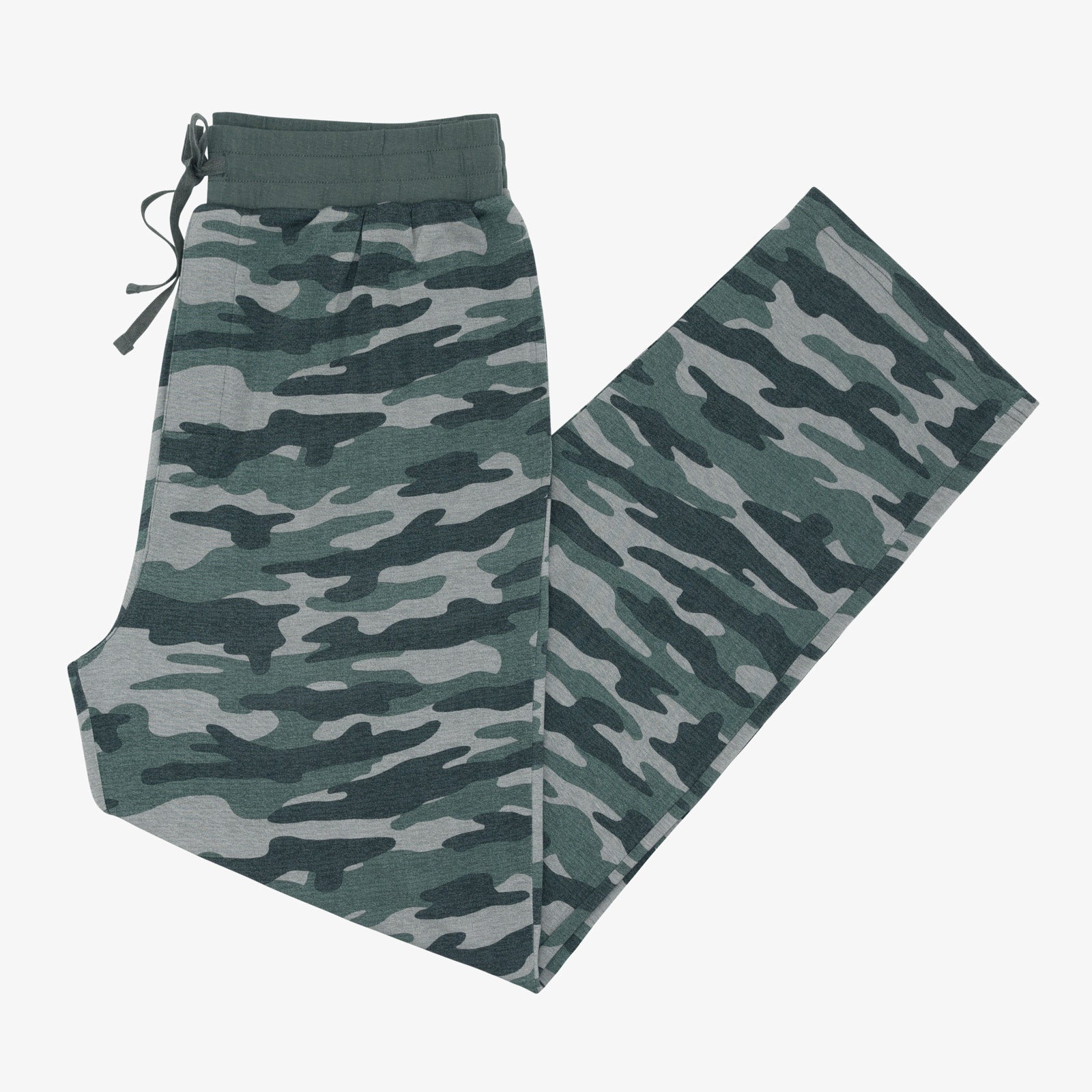 Flat lay image of the Vintage Camo Men's Pajama Pants