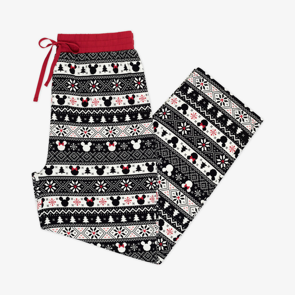 Flat lay image of men's Mickey Fair Isle pj pants