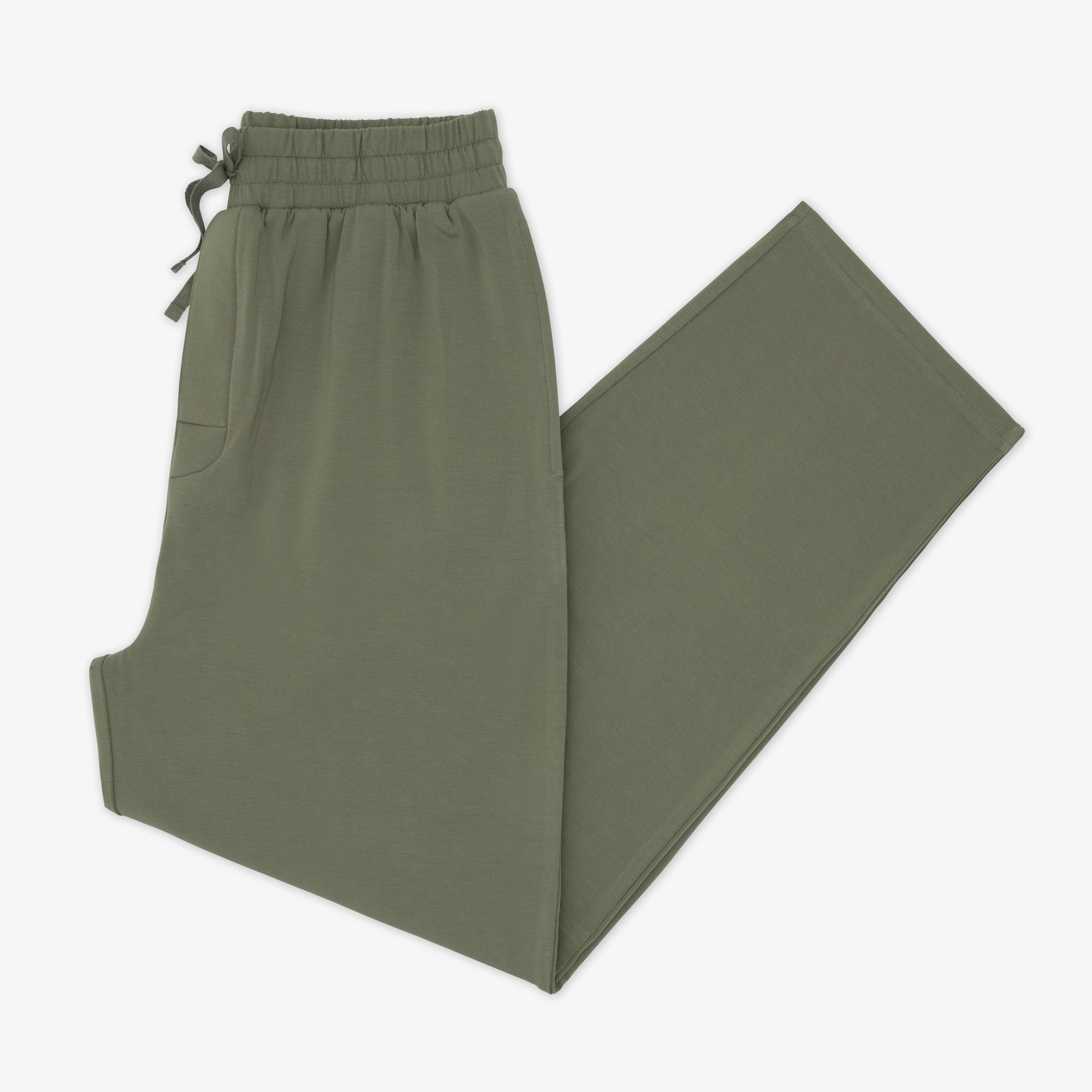 Flat lay image of men's Cozy Olive pj pants