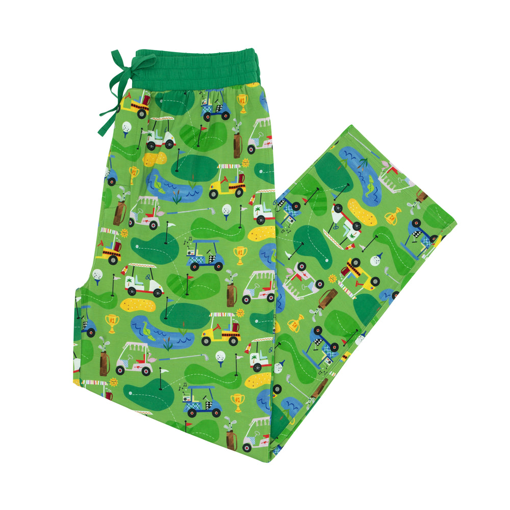 Flat lay image of Fairway Fun men's pajama pants