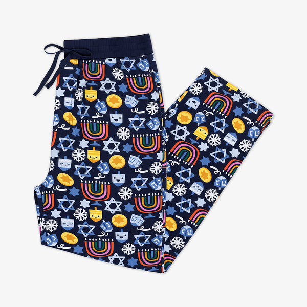 Flat lay image of Playful Dreidels Men's Pajama Pants