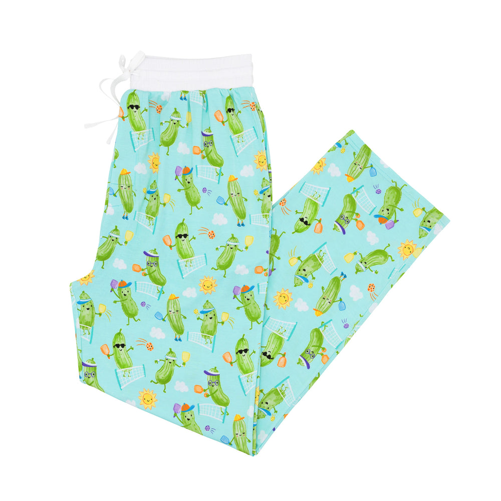 Flat lay image of the Pickle Power Men's Pajama Pants