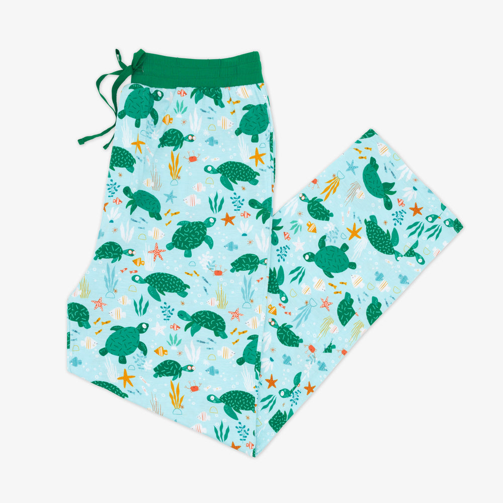 Flat lay image of men's Sea Turtle Friends pj pants