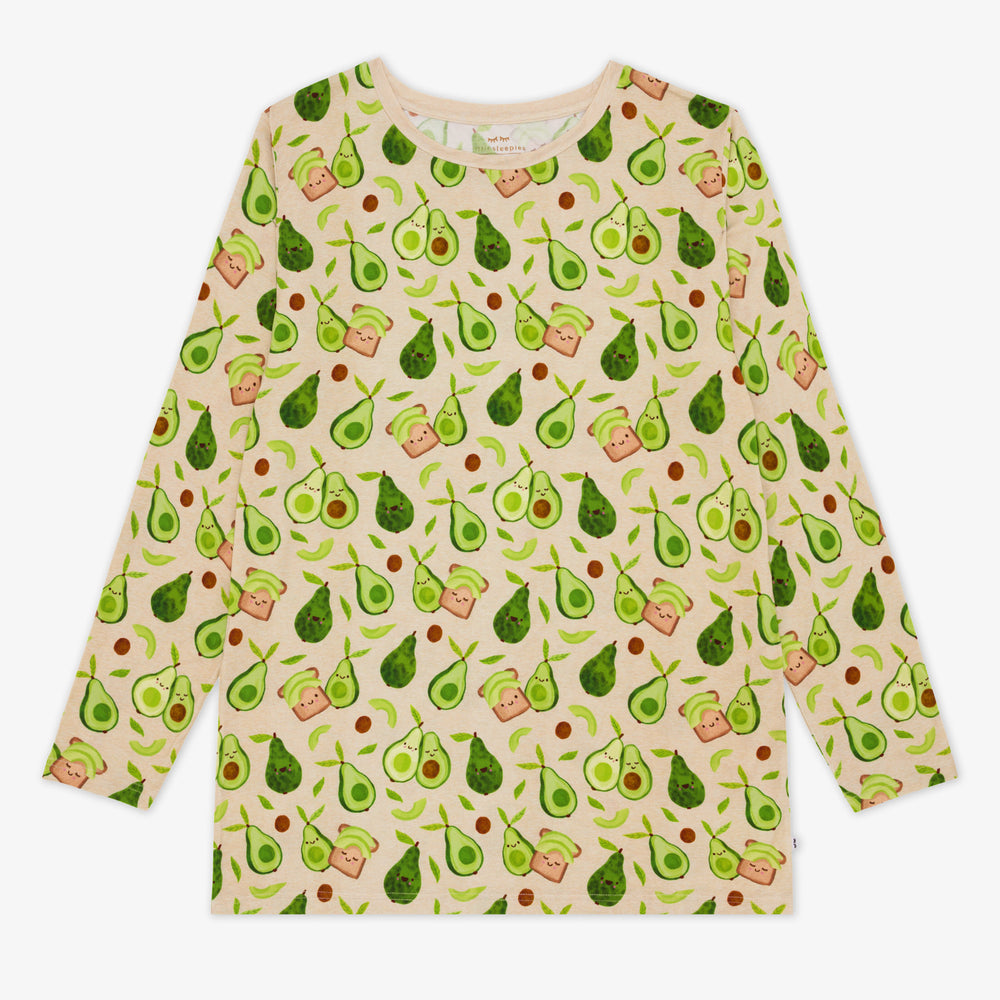 Flat lay image of a men's Avocado Toast pj top