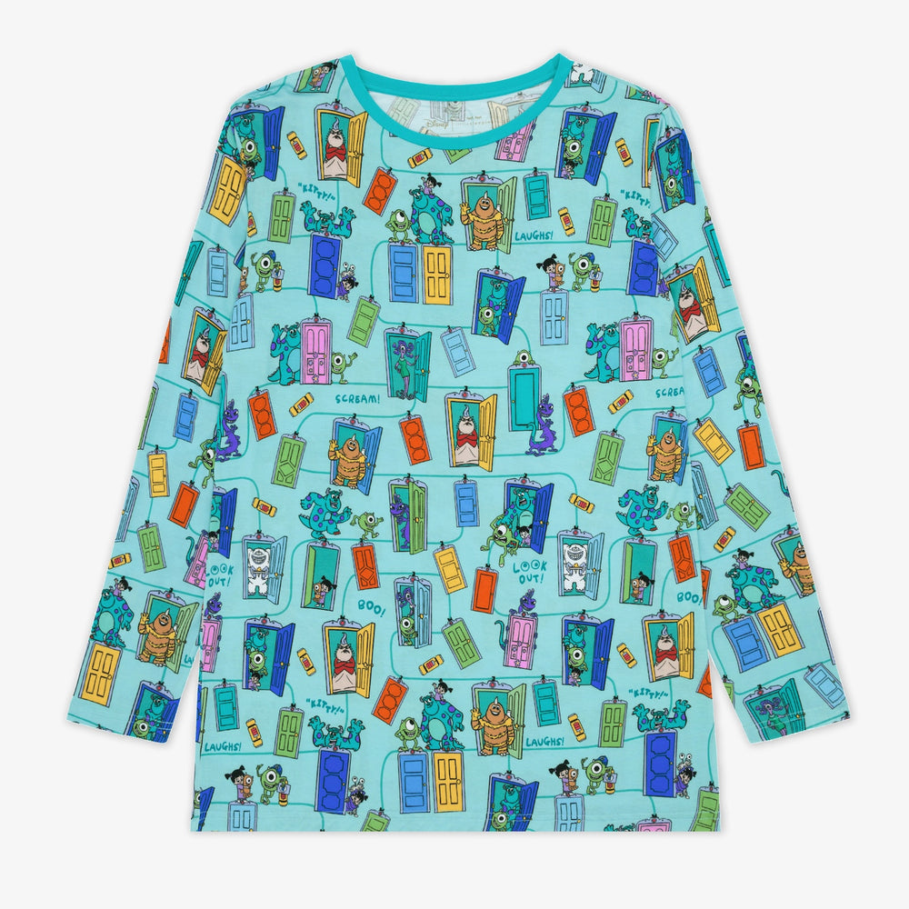 Flat lay image of the Disney Monsters, Inc. Scream Team Men's Pajama Top