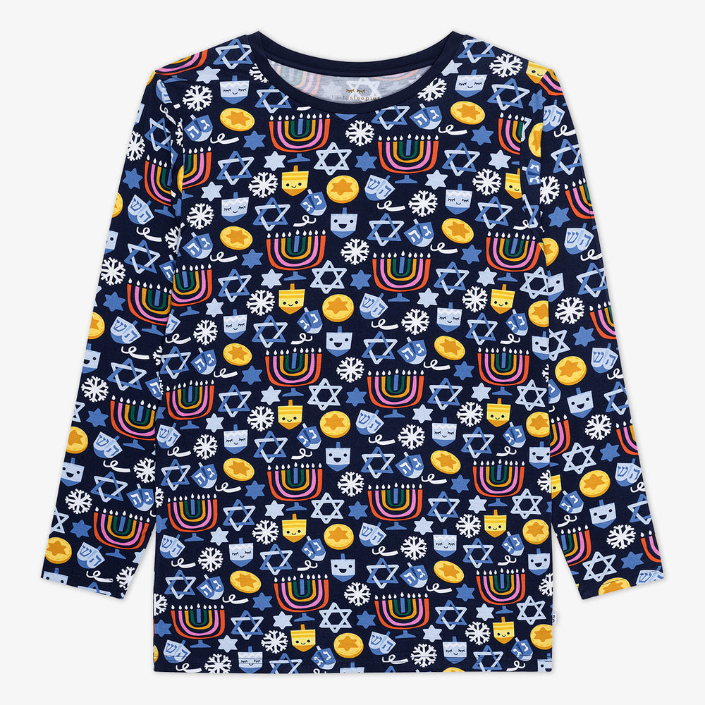 Flat lay image of a Playful Dreidels Men's Pajama Top