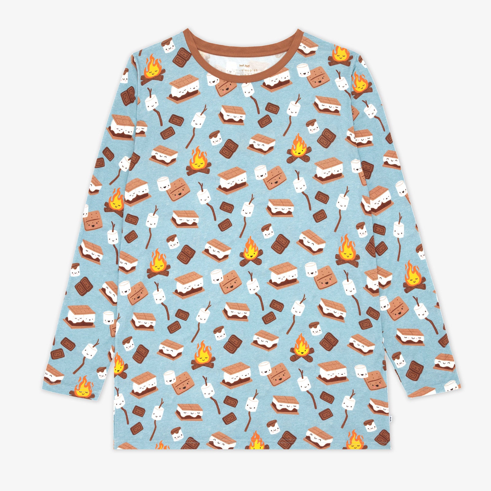 flat lay image of a men's S'mores Galore pj top