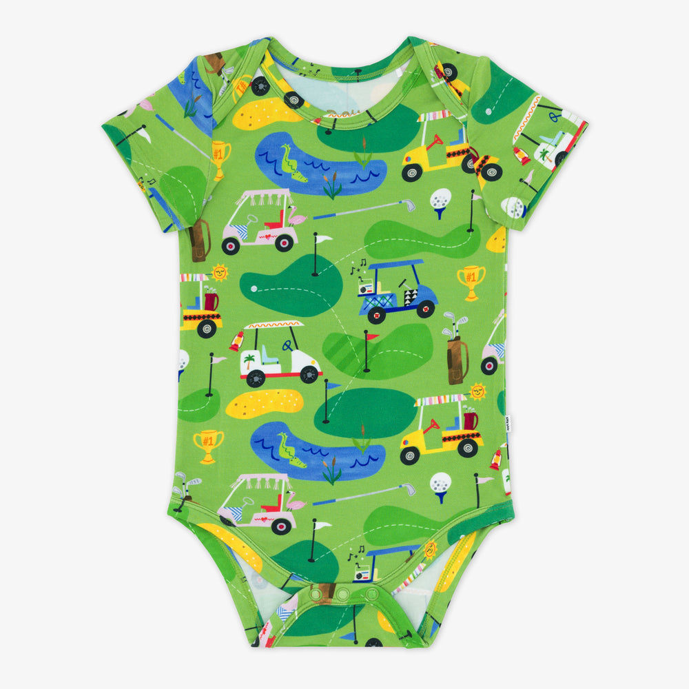 Flat lay image of a Fairway Fun Bodysuit