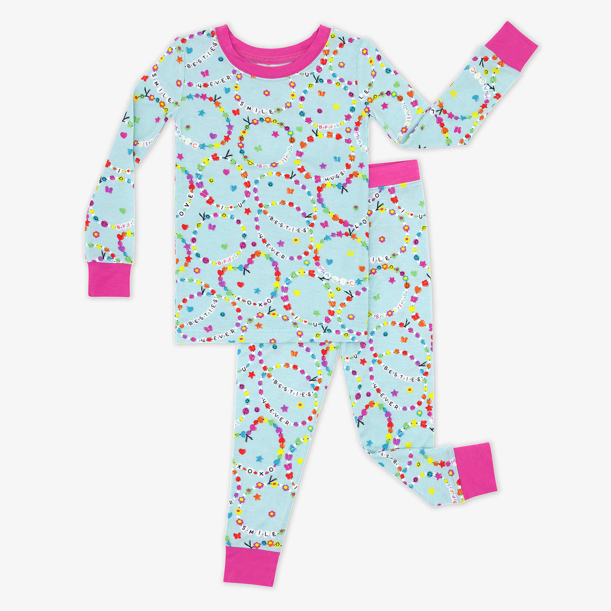 Flat lay the Friends Forever two-piece pajama set