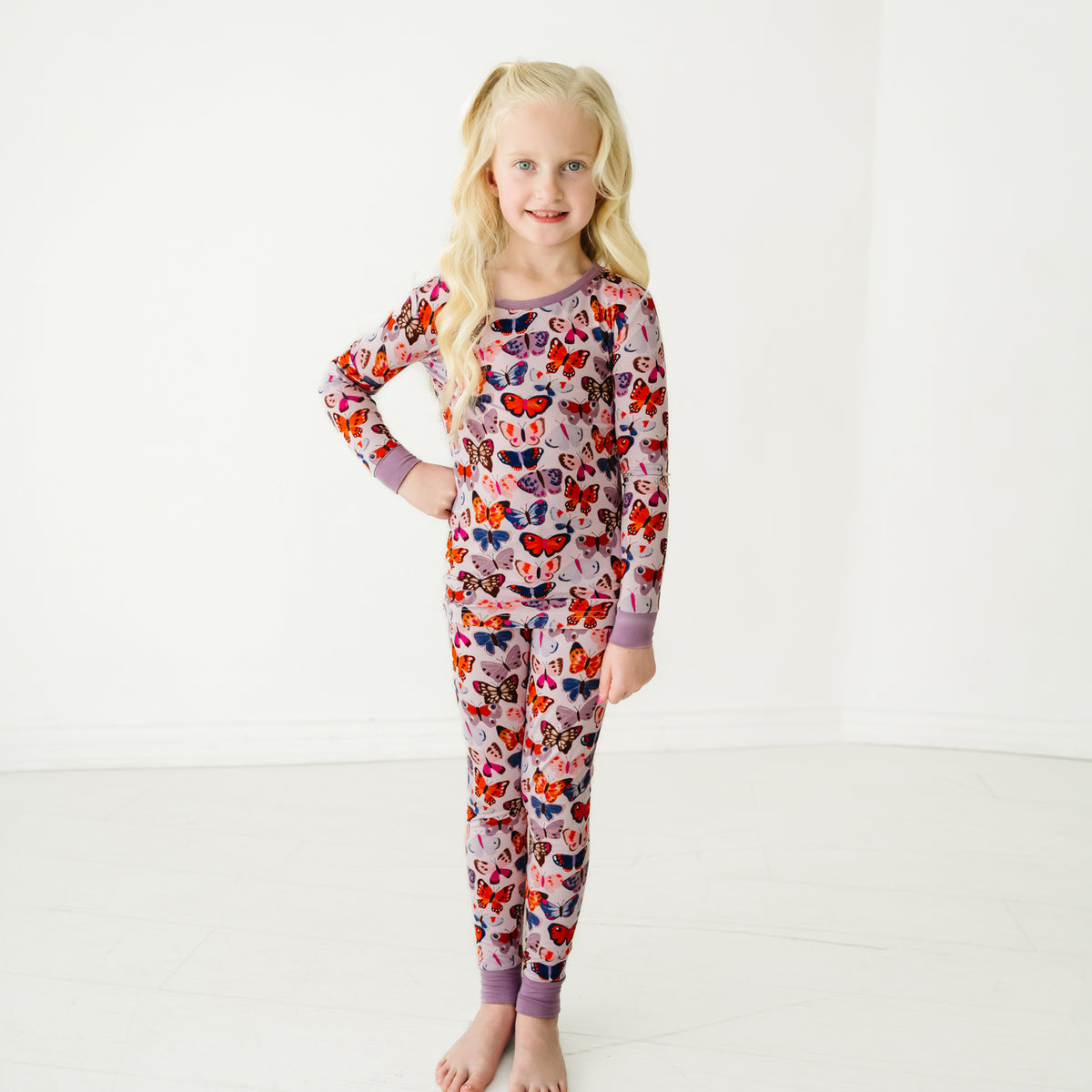 Butterfly Kisses Two-Piece Pajama Set - Little Sleepies