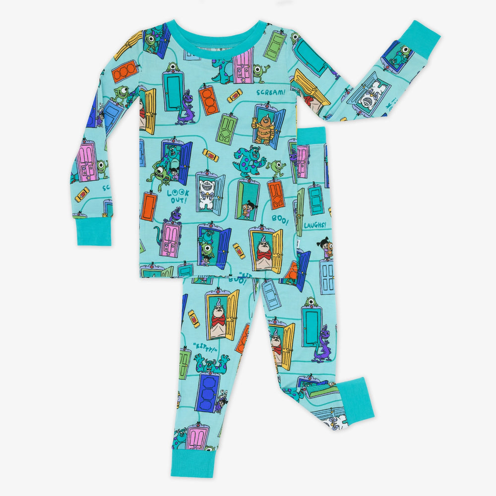 Flat lay image of the Disney Monsters, Inc. Scream Team Two-Piece Pajama Set