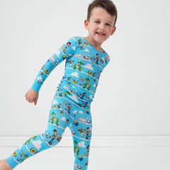 Child wearing a Disney Pixar Toy Story Pals two-piece pajama set