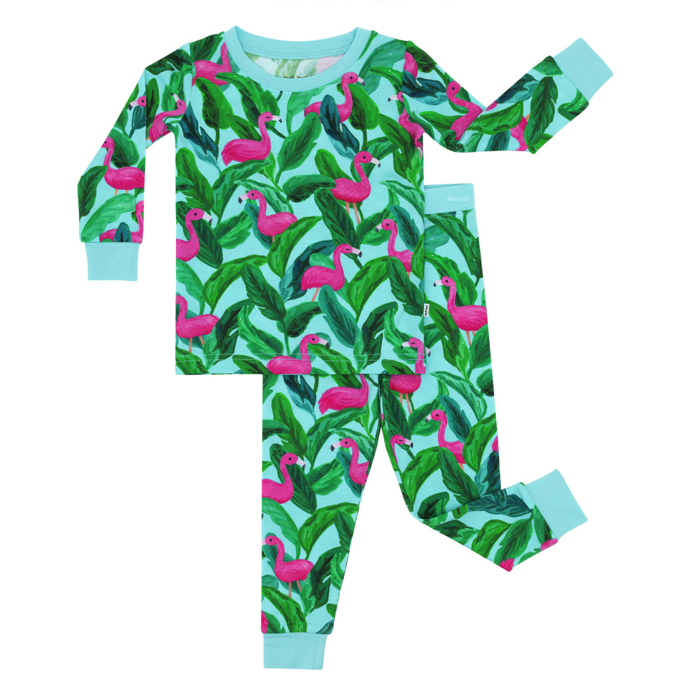 Flat lay image of Palm Springs two piece pajama set