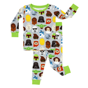 Flat lay image of a Legends of the Galaxy two-piece pajama set
