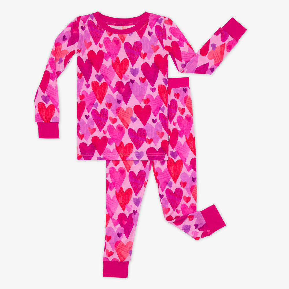 Pink Hearts & Crafts Two-Piece Pajama Set