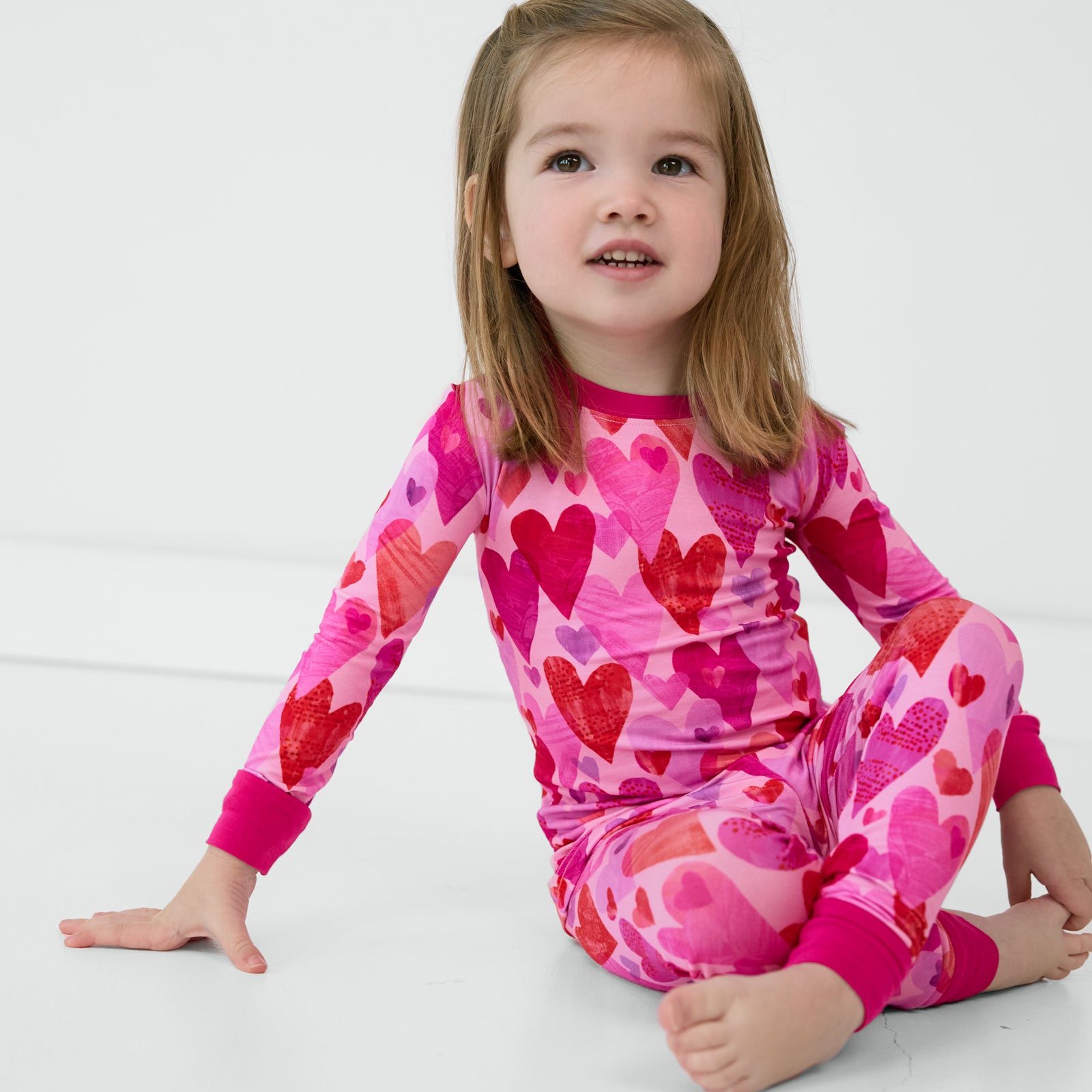 Pink Hearts & Crafts Two-Piece Pajama Set