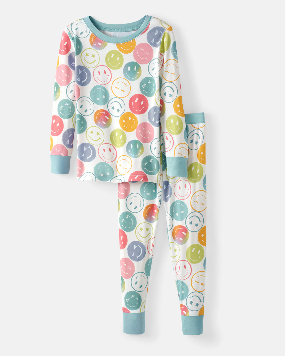 Flat lay of the Positive Vibes Two-Piece Pajama Set