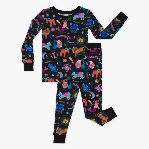 Flat lay image of the Star Signs two-piece pj set