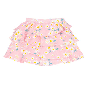 Flat lay image of a Rosy Meadow ruffle skort