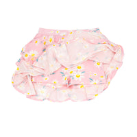 Alternate flat lay image of a Rosy Meadow ruffle skort detailing the hidden shorts