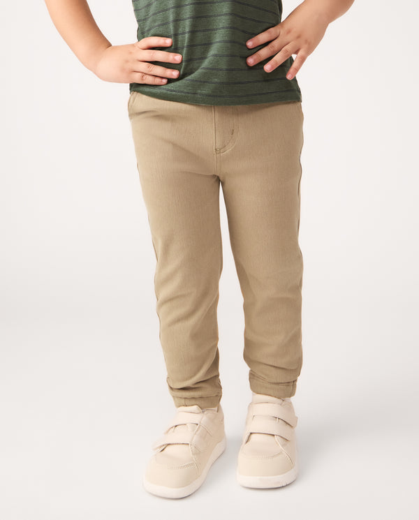 Boy wearing the Toasted Hazelnut Denim Jogger