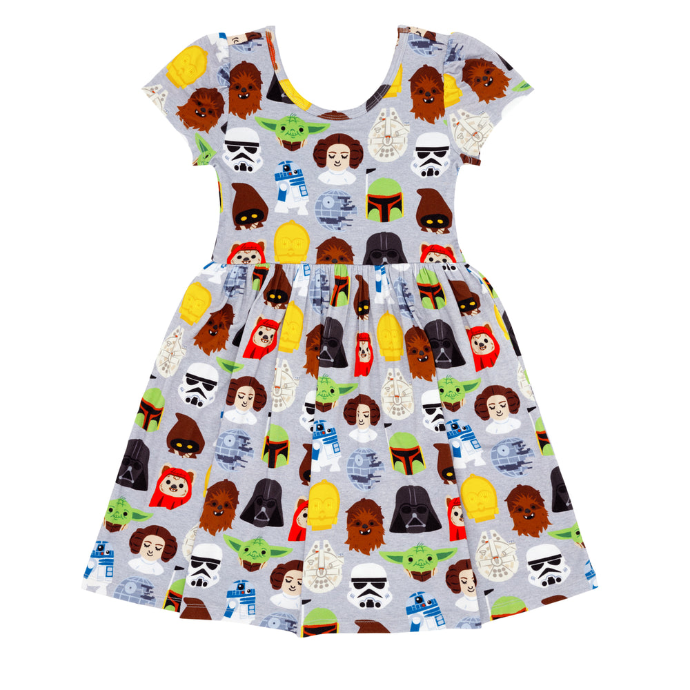 Flat lay image of a Legends of the Galaxy skater dress