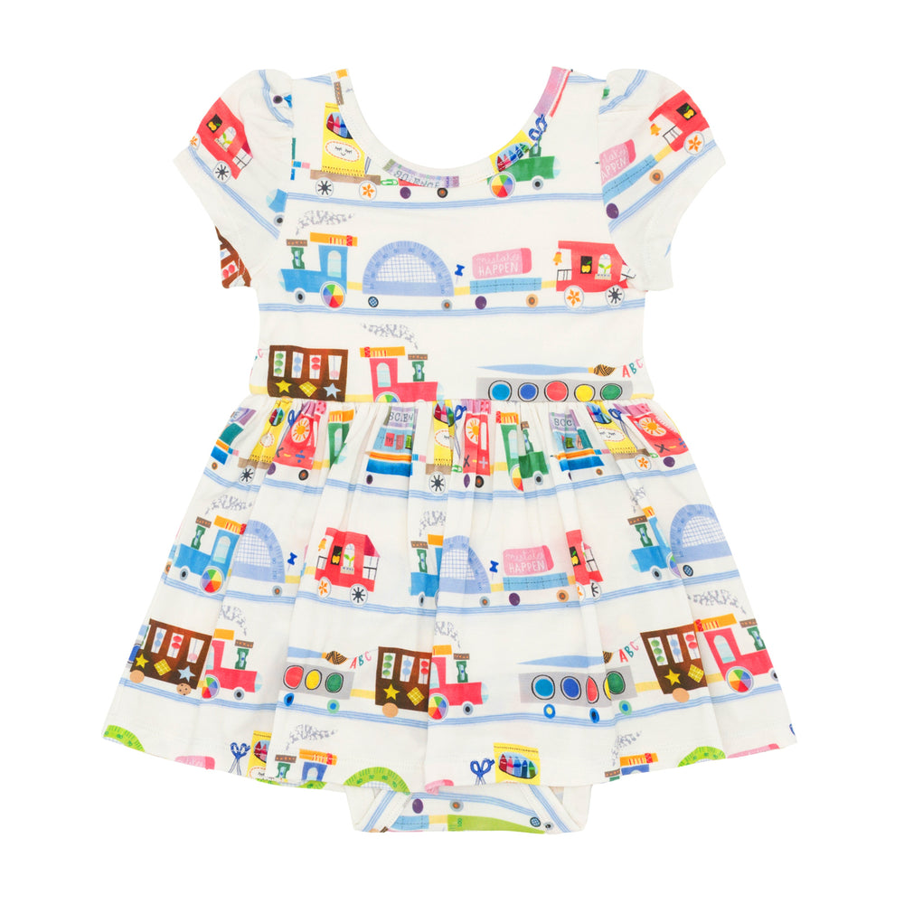 Flat lay image of the Education Express Skater Dress with Bodysuit