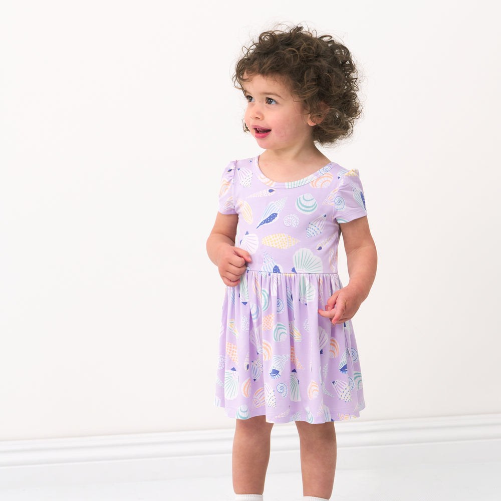 Alternate image of a child wearing a Sandy Treasures skater dress with bodysuit