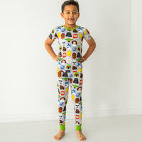 Alternate image of a child wearing a Legends of the Galaxy two-piece short sleeve pajama set