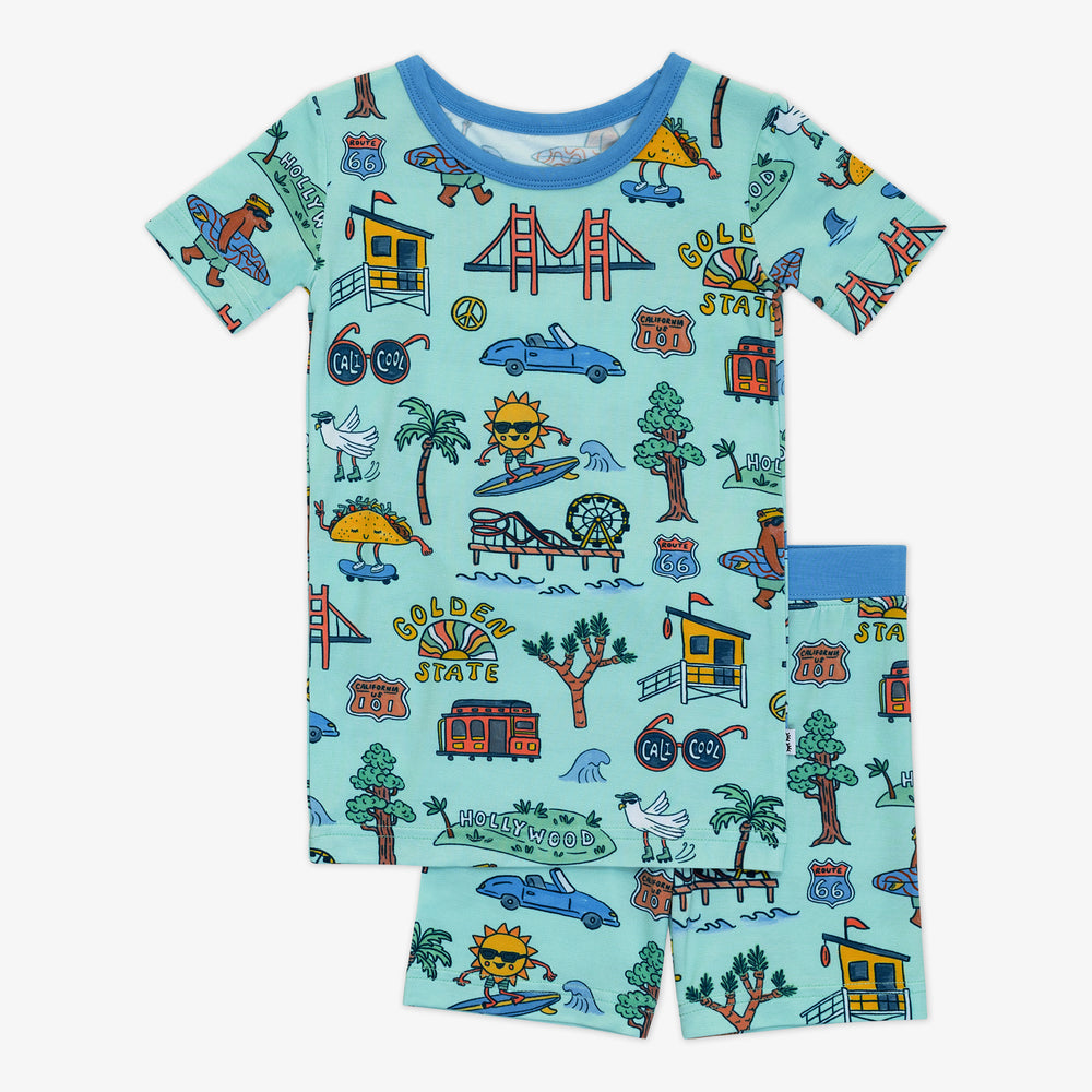 Golden State Two-Piece Short Sleeve & Shorts Pajama Set