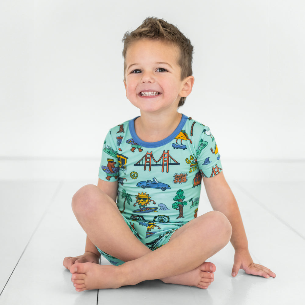 Golden State Two-Piece Short Sleeve & Shorts Pajama Set