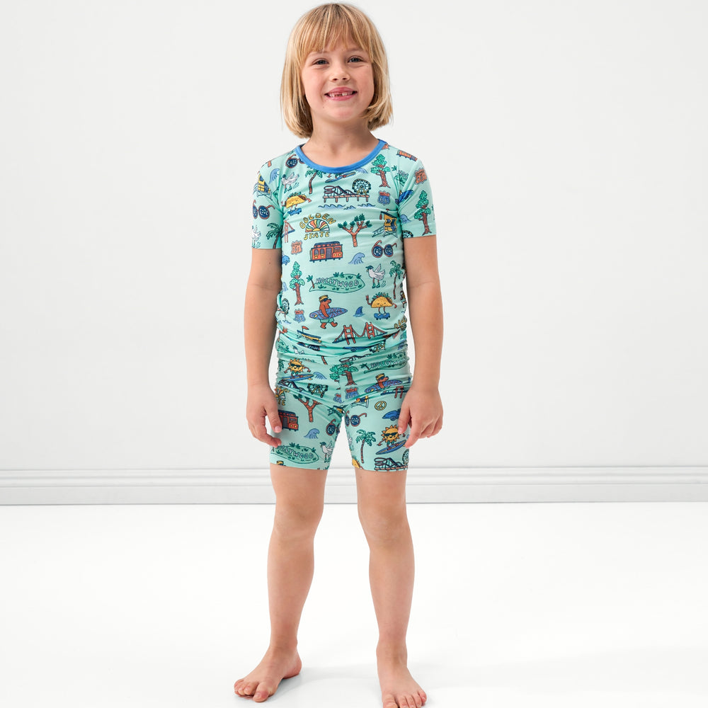 Golden State Two-Piece Short Sleeve & Shorts Pajama Set