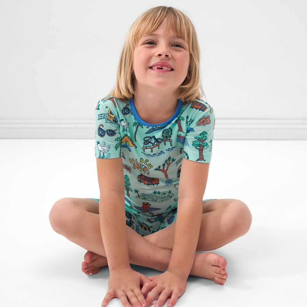 Golden State Two-Piece Short Sleeve & Shorts Pajama Set