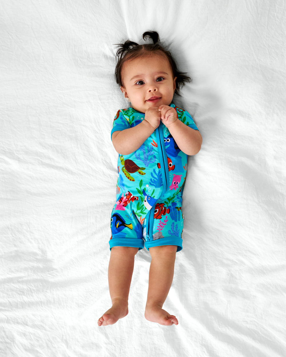 Ariel view of child in the Disney Nemo's Reef Shorty Zippy