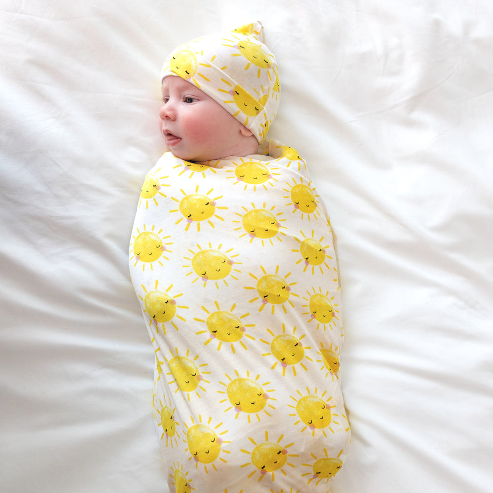 Sunshine Swaddle Hat Set Little Sleepies